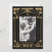 Elegant Art Nouveau bruiloft Jubileum Kaart (Achterkant)