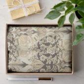 Elegant  Art Nouveau bruin bloempatroon Tissuepapier (Geschenk)