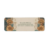 Elegant Art Nouveau Floral Vrijgezellenfeest Etiket (Voorkant)