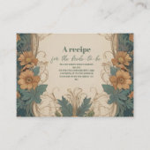 Elegant Art Nouveau Floral Vrijgezellenfeest Informatiekaartje (Voorkant)