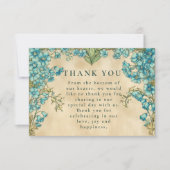 Elegant Art Nouveau Floral Wedding Bedankkaart (Voorkant)