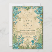 Elegant Art Nouveau Floral Wedding Save The Date (Voorkant)