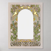 Elegant Art Nouveau geïnspireerd Ketubah handschri Folie Afdrukken (Voorkant)