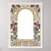 Elegant Art Nouveau geïnspireerd Ketubah handschri Folie Afdrukken (Voorkant)
