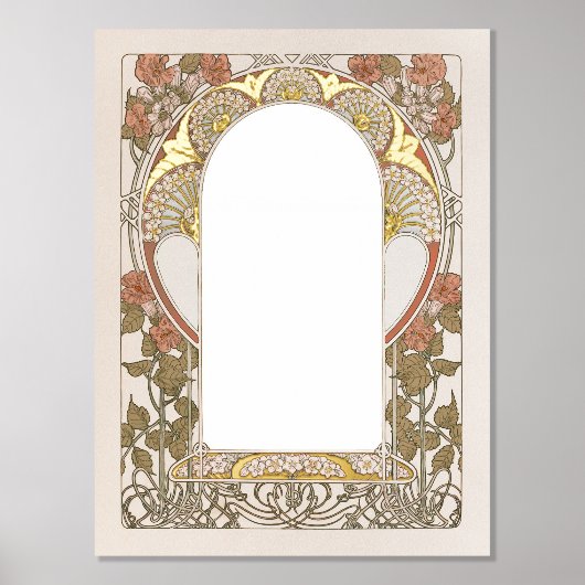 Elegant Art Nouveau geïnspireerd Ketubah handschri Folie Afdrukken (Voorkant)