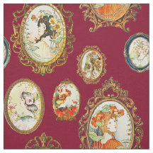 Elegant  Art Nouveau Girls Flowers Lijsten
