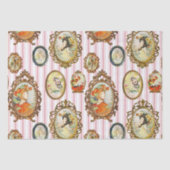 Elegant Art Nouveau Girls Flowers Lijsten Tissuepapier (Voorkant)