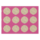 Elegant art nouveau goud fuschia roze medaillon tafelkleed (Voorkant (Horizontaal))