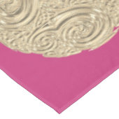 Elegant art nouveau goud fuschia roze medaillon tafelkleed (Gekanteld)