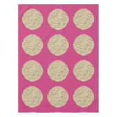 Elegant art nouveau goud fuschia roze medaillon tafelkleed (Voorkant)