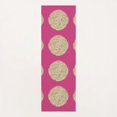 Elegant art nouveau goud fuschia roze medaillon yogamat (Voorkant)