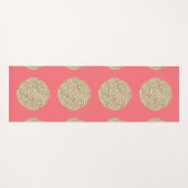 Elegant art nouveau gouden perzik medaillon abstra yogamat (Voorkant (horizontaal))