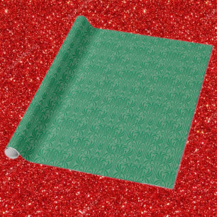 elegant Art Nouveau green filigree Cadeaupapier