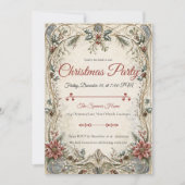 Elegant Art Nouveau Kerstfeest Kaart (Voorkant)