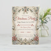 Elegant Art Nouveau Kerstfeest Kaart (Staand voorkant)