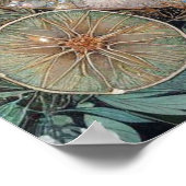 Elegant art nouveau konijn in bloemenpaas Lijst Poster (Hoek)