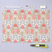 Elegant  Art Nouveau koraal bloempatroon Tissuepapier (Craft)