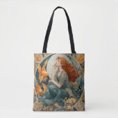 Elegant Art Nouveau Mermaid Tote Bag (Voorkant)
