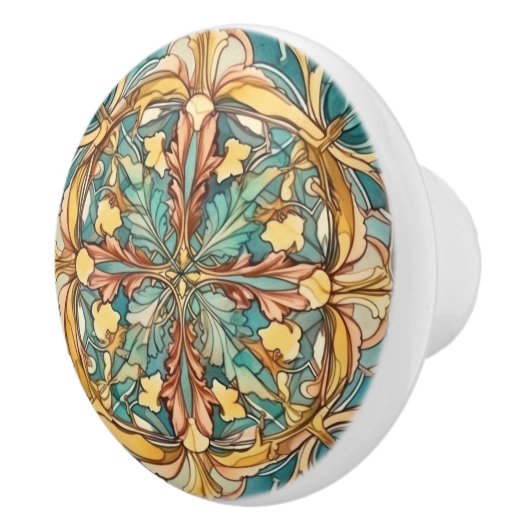 Elegant art nouveau patroon keramische knop (Rechts)