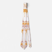 Elegant art nouveau patroon stropdas (Voorkant)