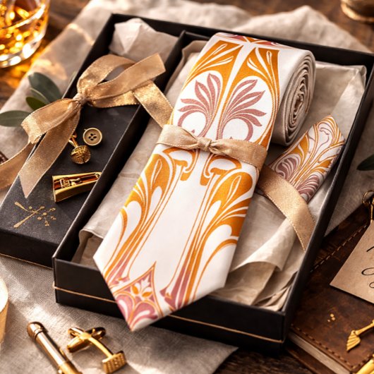 Elegant art nouveau patroon stropdas