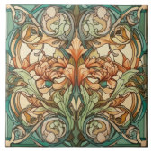 Elegant art nouveau patroon tegeltje (Voorkant)