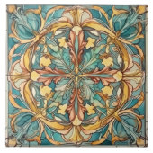 Elegant art nouveau patroon tegeltje (Voorkant)