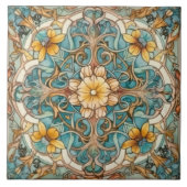 Elegant art nouveau patroon tegeltje (Voorkant)