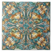 Elegant art nouveau patroon tegeltje (Voorkant)