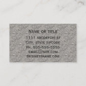 Elegant art nouveau Silver Black medallion Visitekaartje (Achterkant)