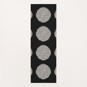 Elegant art nouveau Silver Black medallion Yogamat (Voorkant)