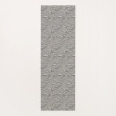 Elegant art nouveau Silver Black medallion Yogamat (Achterkant)