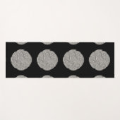 Elegant art nouveau Silver Black medallion Yogamat (Voorkant (horizontaal))