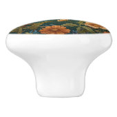 Elegant Art Nouveau Spring green Dragonfly Keramische Knop (Zijkant)