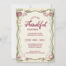 Elegant Art Nouveau Thanksgiving-diner