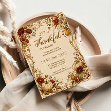 Elegant Art Nouveau Thanksgiving-diner
