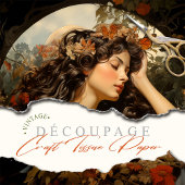 Elegant Art Nouveau Victorian Goddess Floral Tissuepapier