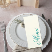 Elegant Art Nouveau Wedding Menu