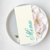 Elegant Art Nouveau Wedding Menu