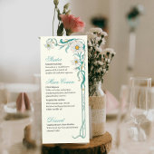 Elegant Art Nouveau Wedding Menu