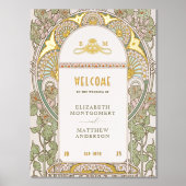 Elegant art nouveau welkomstbord folie afdrukken (Voorkant)
