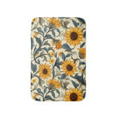 Elegant Art Nouveau Zonnebloempatroon Badmat (Voorkant Verticaal)