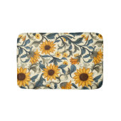 Elegant Art Nouveau Zonnebloempatroon Badmat (Voorkant)