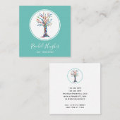 Elegant Art Therapist Tree Vierkante Visitekaartje (Voorkant / Achterkant)