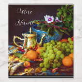 Elegant art wijn label wijn etiket (Enkel label)