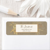 Elegant Artisan Gold Leaves Etiket (Insitu)
