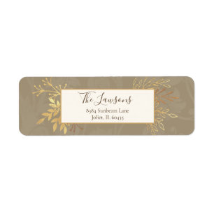 Elegant Artisan Gold Leaves Etiket