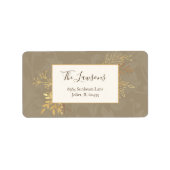 Elegant Artisan Gold Leaves Etiket (Voorkant)