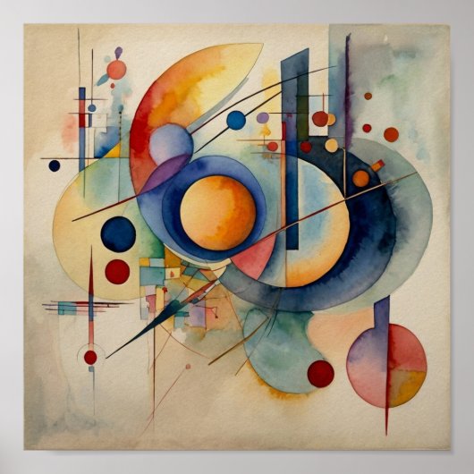 Elegant Artistic Abstract Art Water Color Poster (Voorkant)
