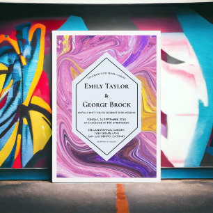 Elegant Artistic Galaxy Abstracte Fine Art Wedding Kaart